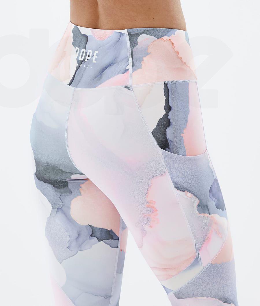 Dope Lofty Tech Blot Leggings Dames Wit | NLTV3804