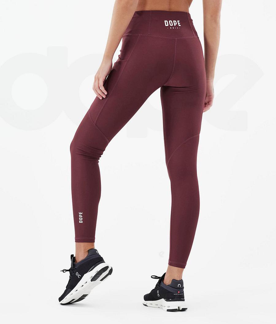 Dope Lofty Tech Burgundy Leggings Dames Bordeaux | NLEX3806