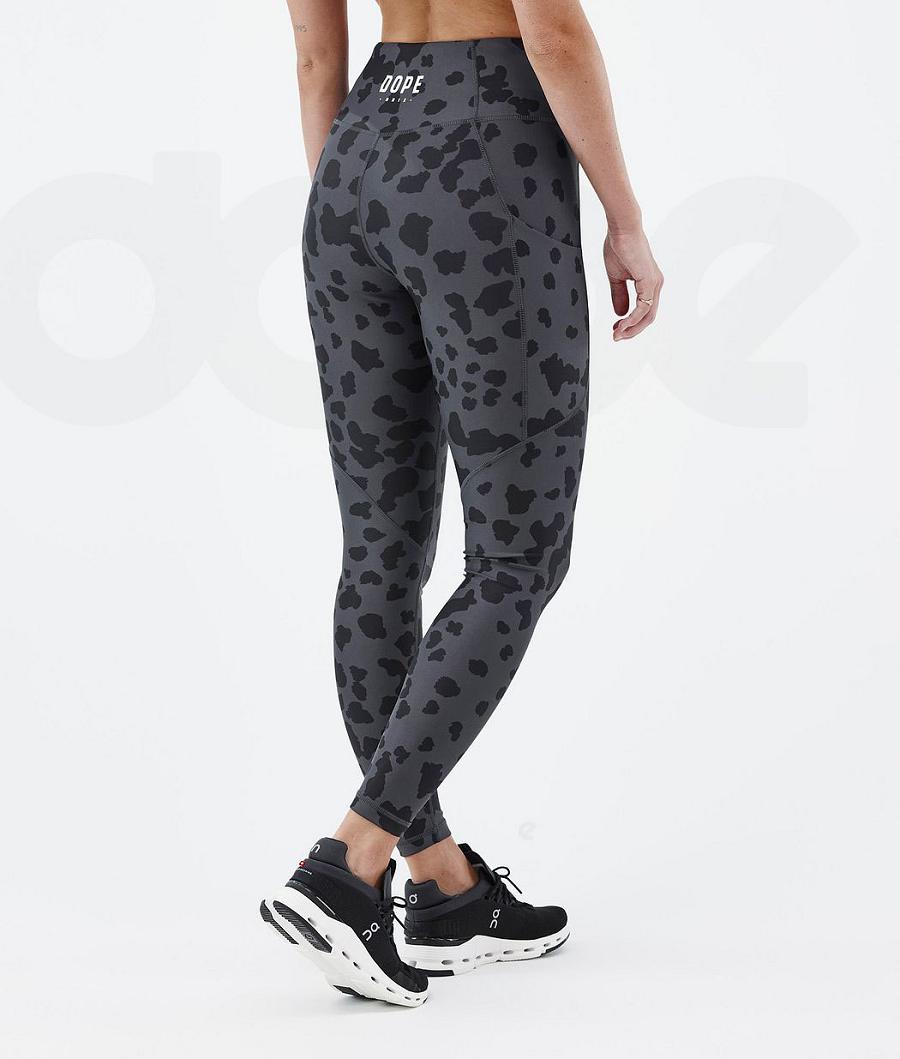 Dope Lofty Tech Dots Leggings Dames Zwart | NLQZ3808