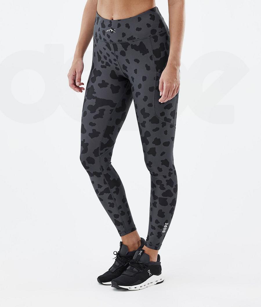 Dope Lofty Tech Dots Leggings Dames Zwart | NLQZ3808