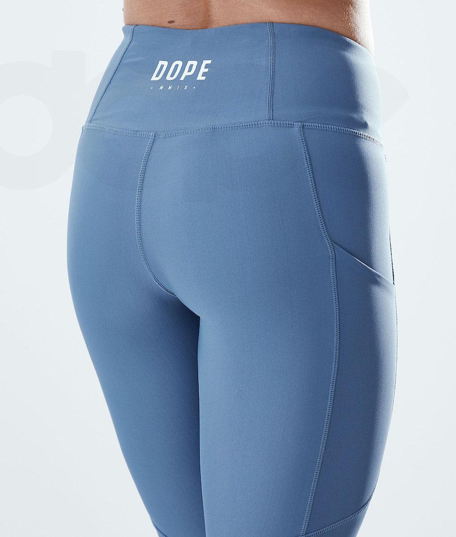 Dope Lofty Tech Leggings Dames Blauw Grijs | NLFM3795