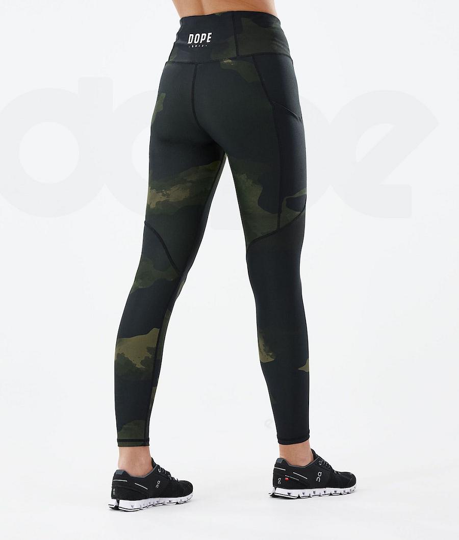 Dope Lofty Tech Leggings Dames Groen Camo | NLUT3802