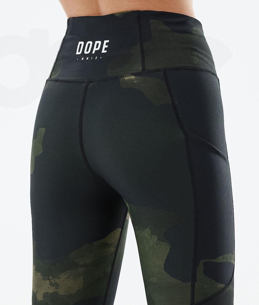 Dope Lofty Tech Leggings Dames Groen Camo | NLUT3802