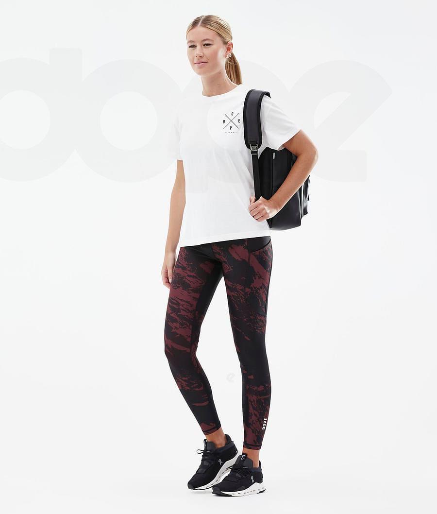 Dope Lofty Tech Paint Leggings Dames Bordeaux | NLNB3810