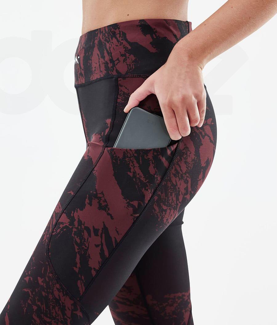 Dope Lofty Tech Paint Leggings Dames Bordeaux | NLNB3810