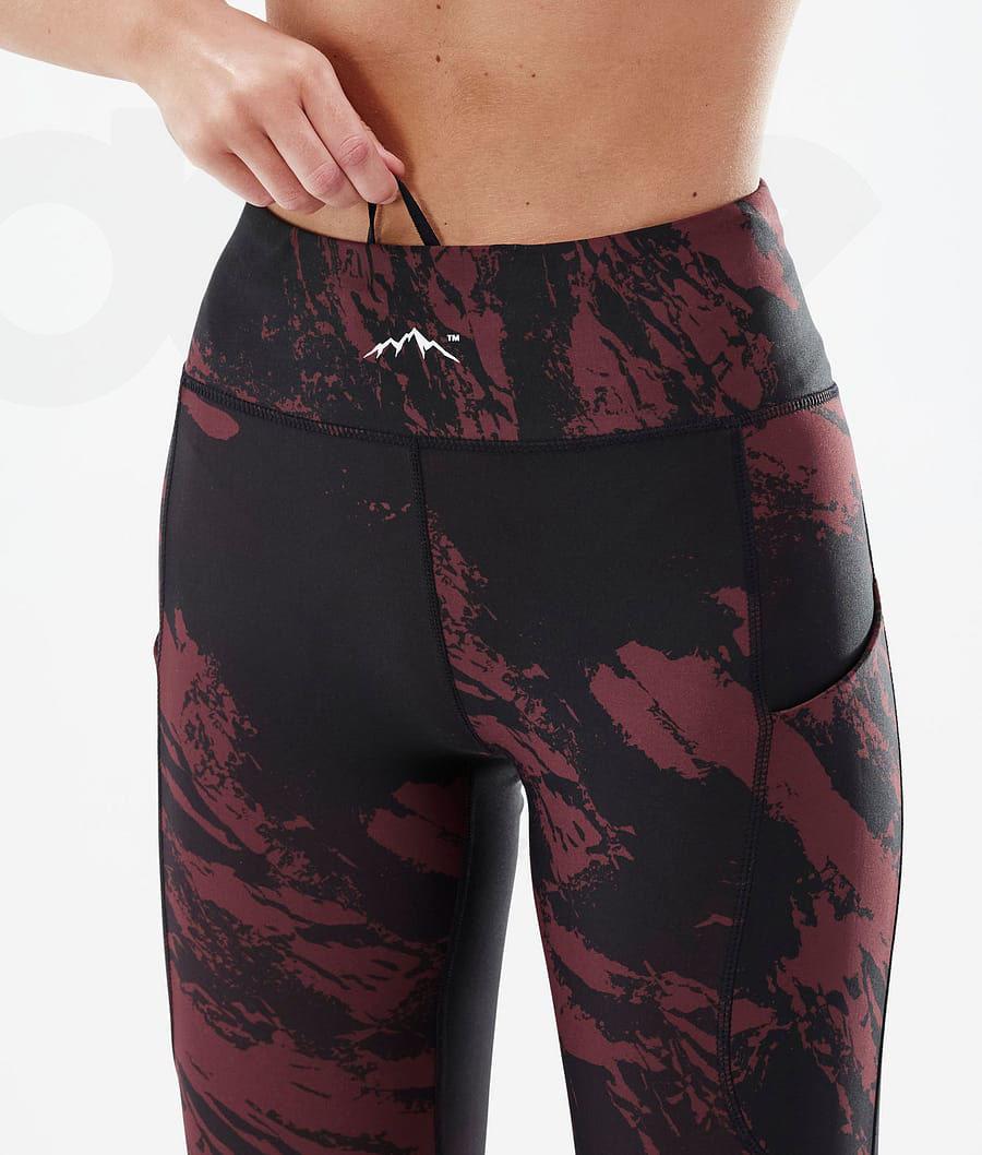 Dope Lofty Tech Paint Leggings Dames Bordeaux | NLNB3810