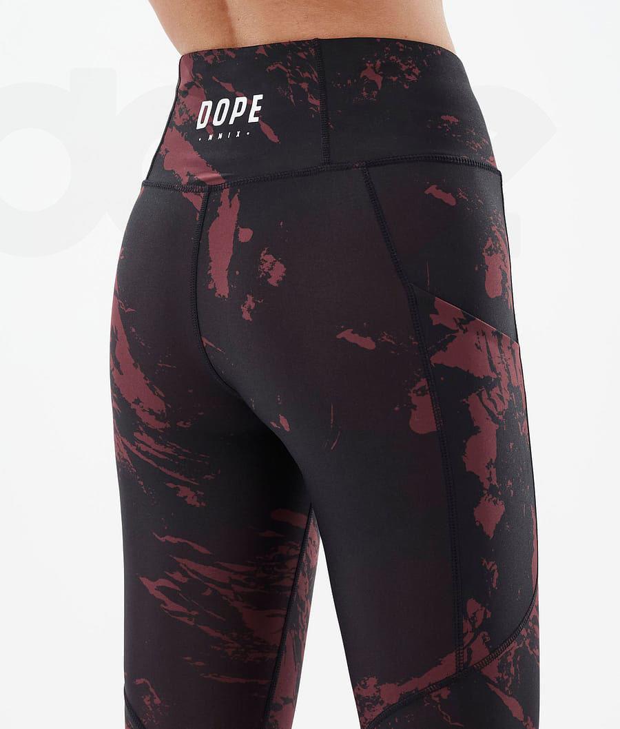 Dope Lofty Tech Paint Leggings Dames Bordeaux | NLNB3810