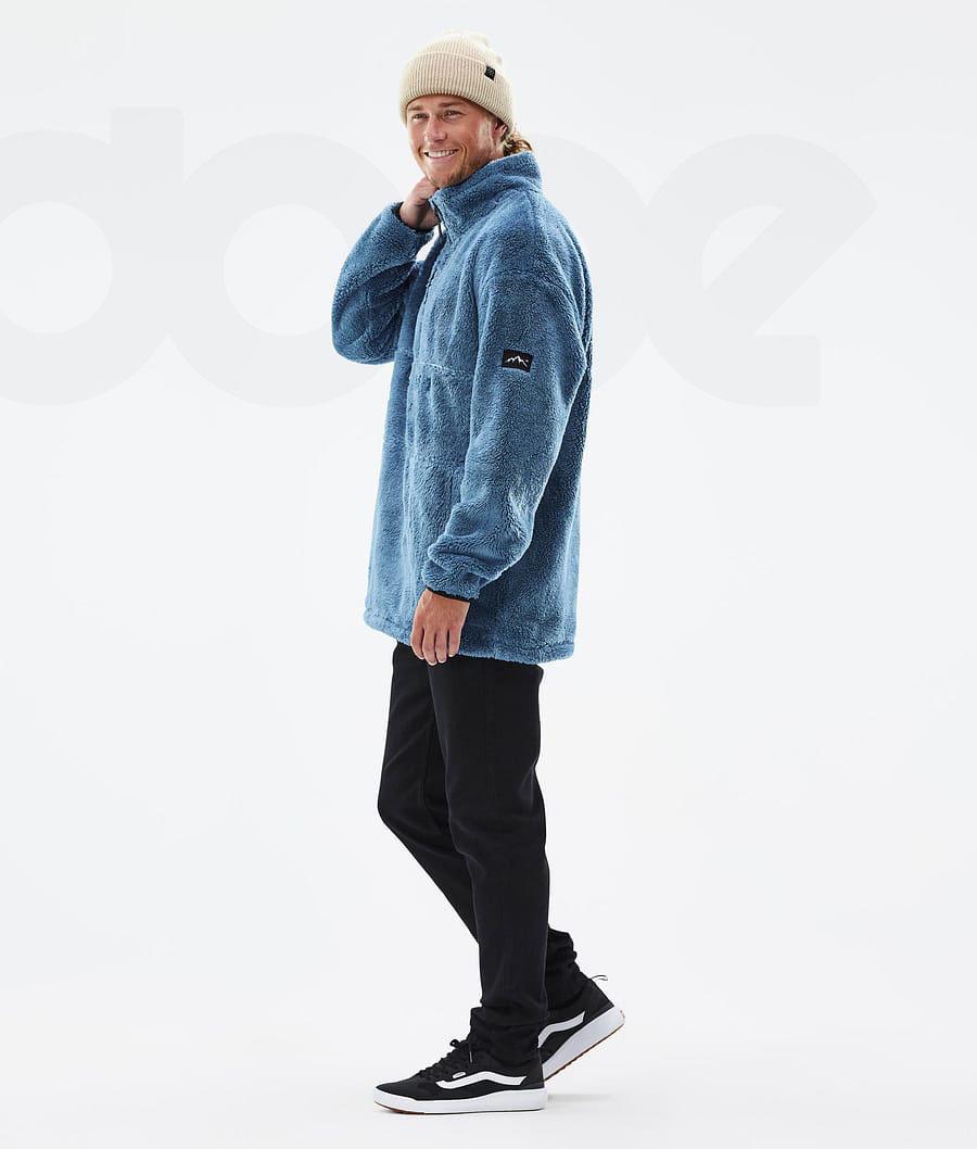 Dope Pile Vlies Heren Blauw Grijs | NLFM3051