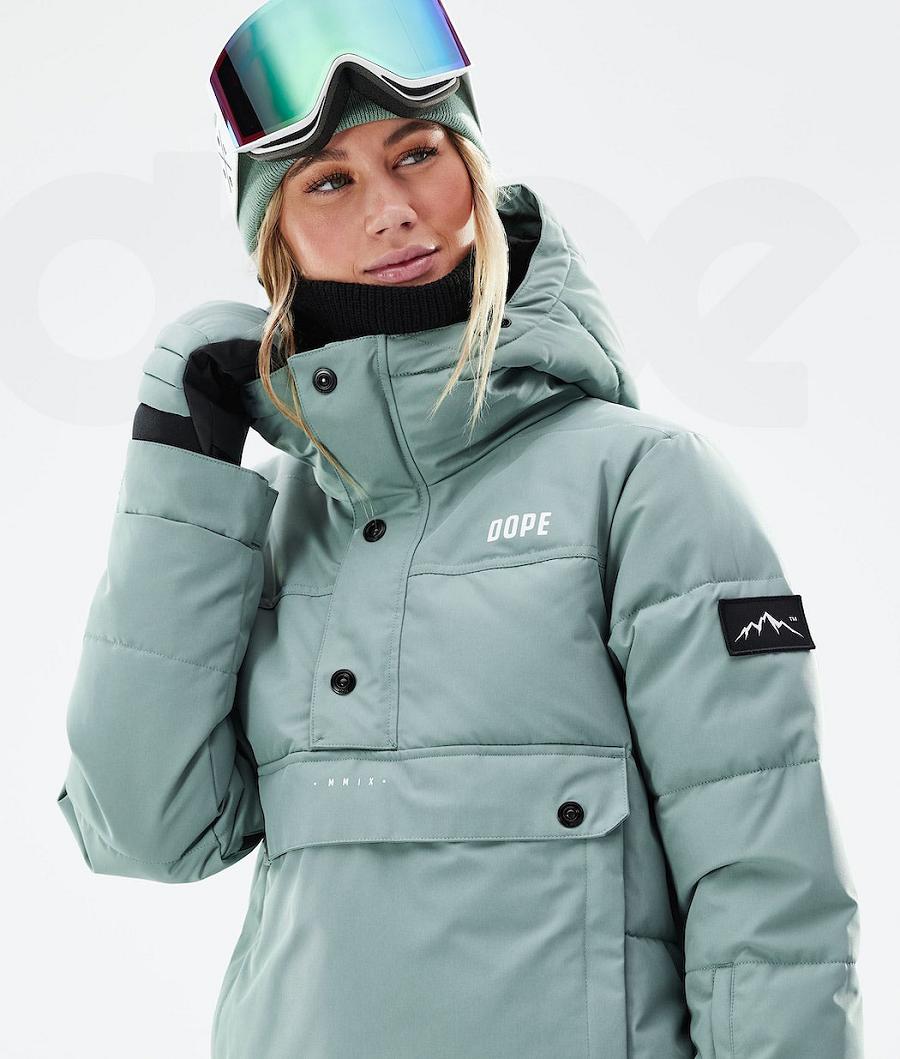 Dope Puffer W 2021 Ski-jassen Dames Groen | NLTV3675