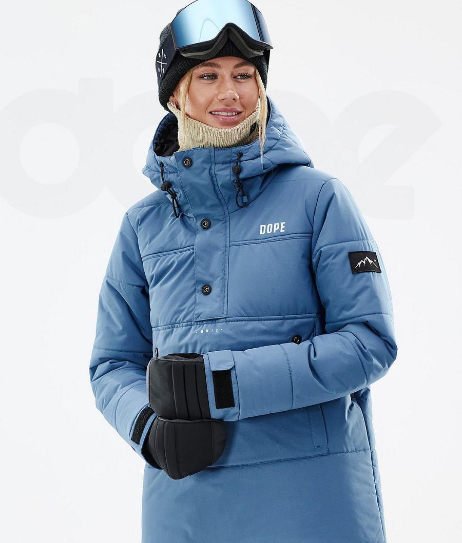 Dope Puffer W Ski-jassen Dames Blauw Grijs | NLIS3672