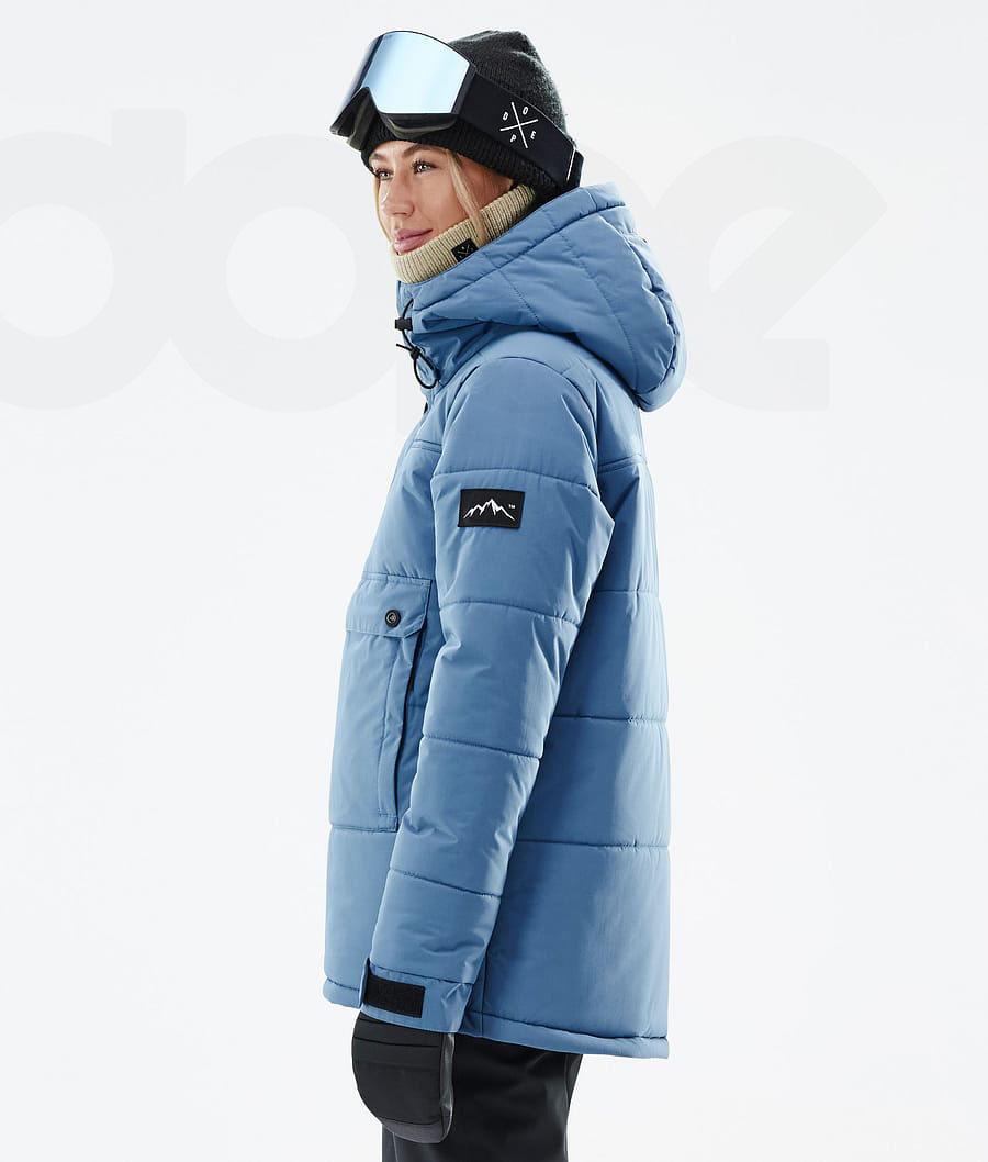 Dope Puffer W Snowboard Jassen Dames Blauw Grijs | NLZG3503