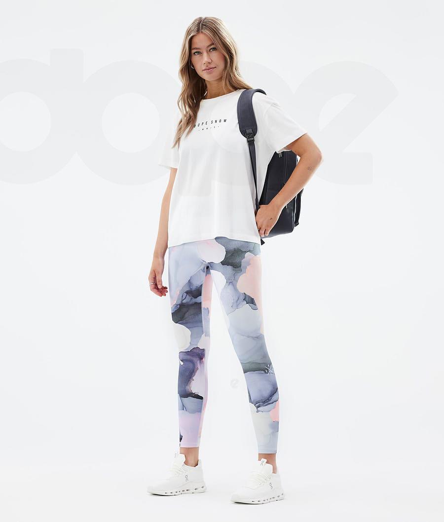 Dope Razor Blot Leggings Dames Roze Gekleurd | NLHK3820