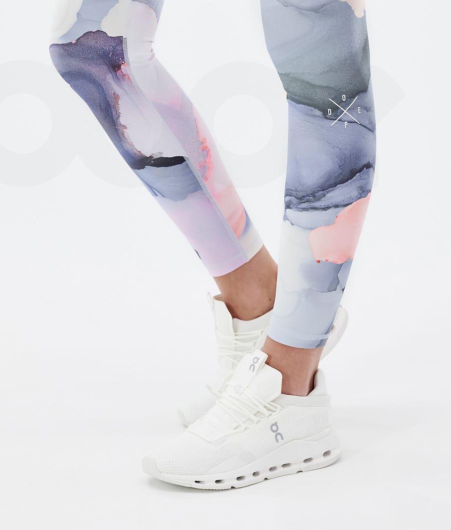 Dope Razor Blot Leggings Dames Roze Gekleurd | NLHK3820