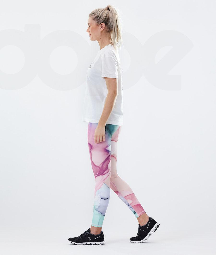 Dope Razor W Leggings Dames Roze Gekleurd | NLAP3825