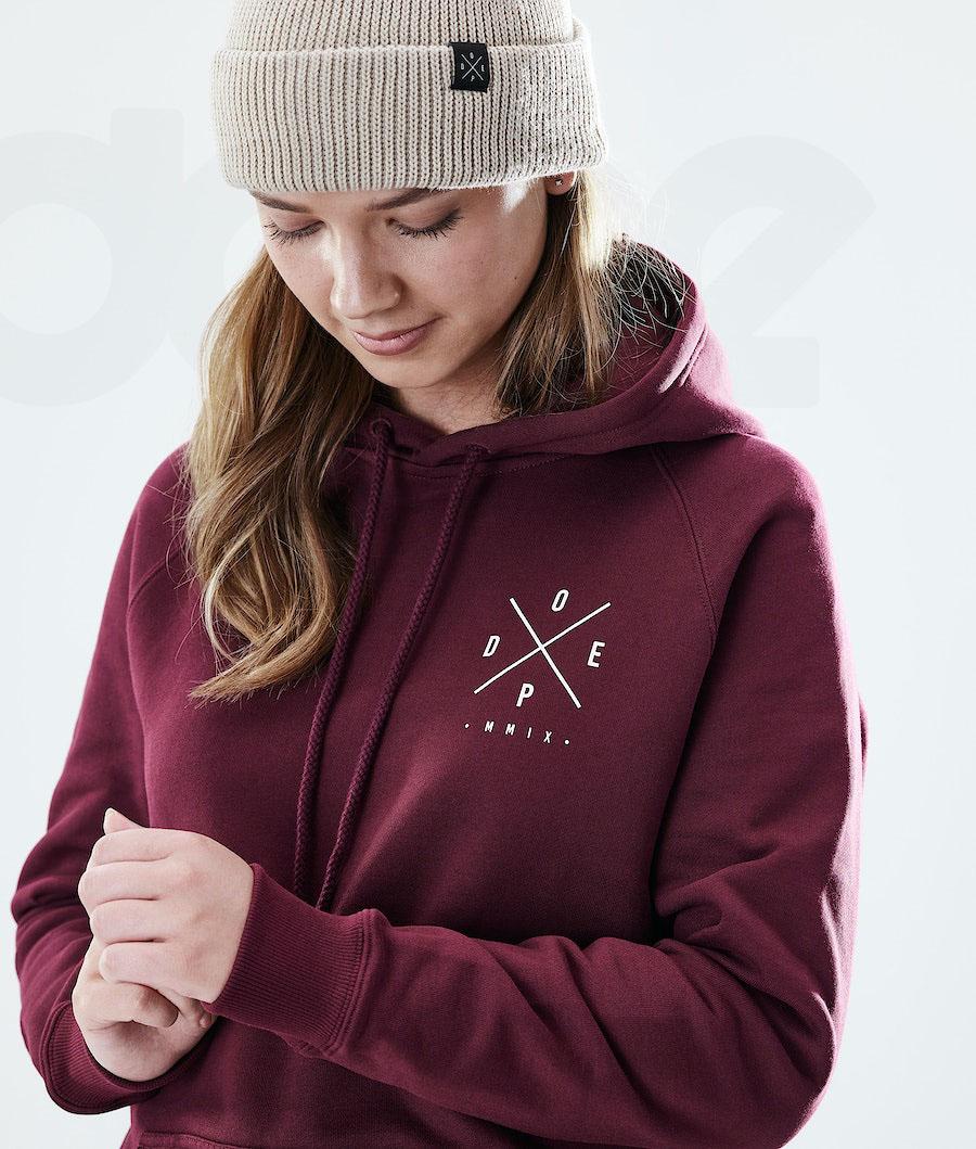 Dope Regular 2X-UP Hoodie Dames Bordeaux | NLGL3846