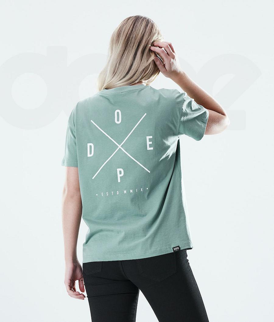 Dope Regular 2X-UP T-shirts Dames Groen | NLBC3759