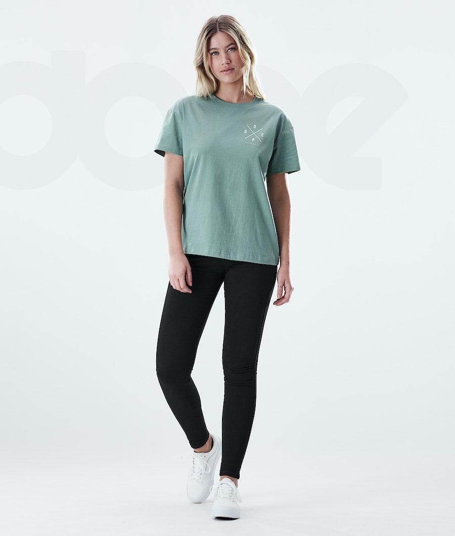 Dope Regular 2X-UP T-shirts Dames Groen | NLBC3759