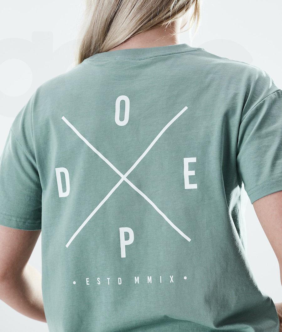 Dope Regular 2X-UP T-shirts Dames Groen | NLBC3759