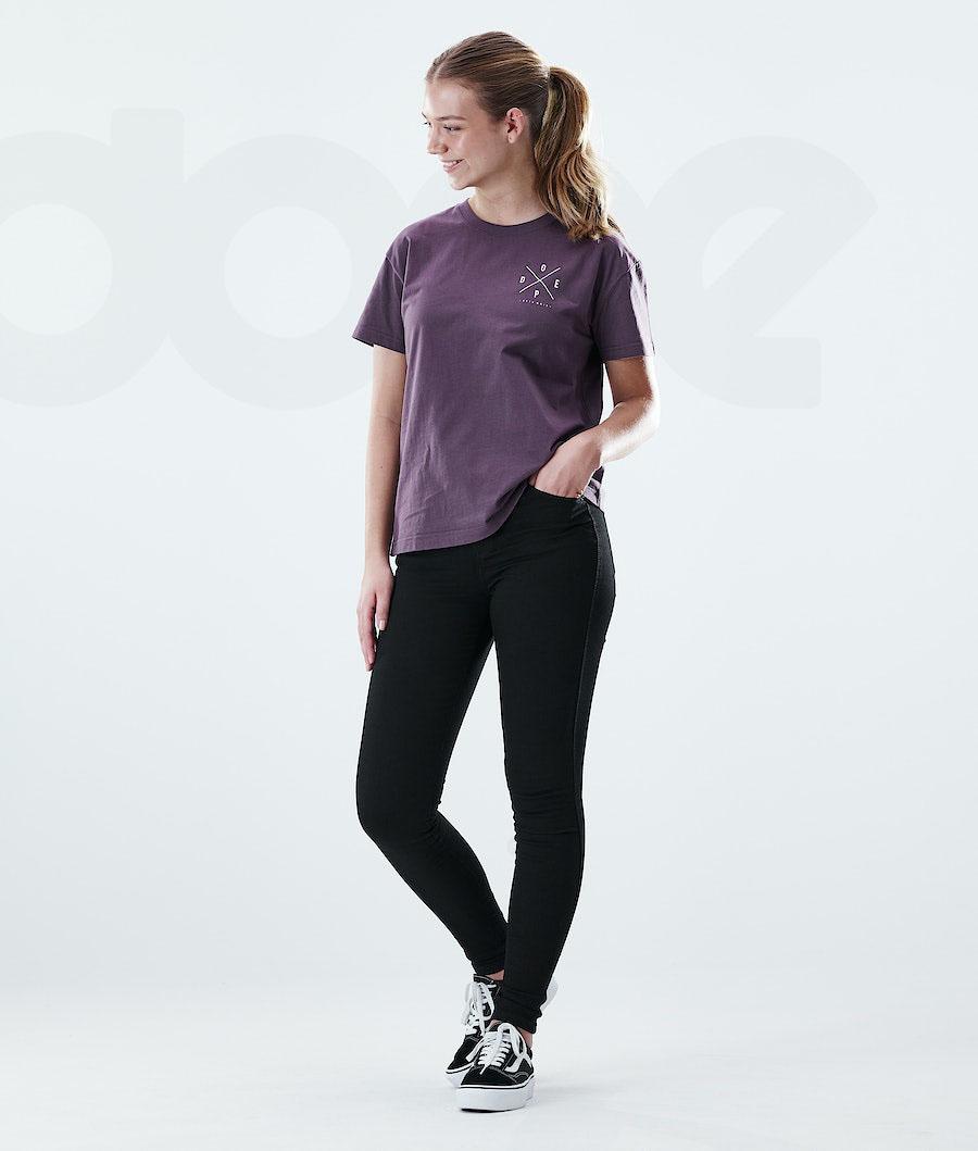 Dope Regular 2X-UP T-shirts Dames Paars | NLNB3758