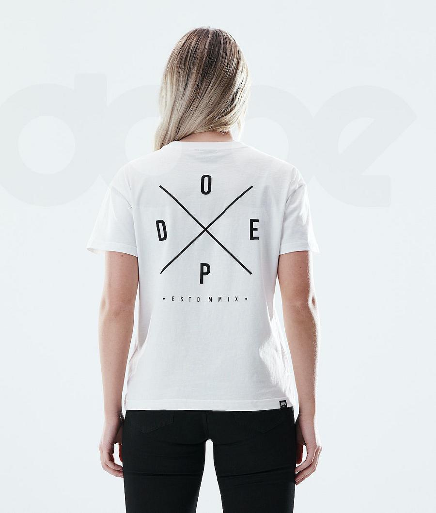 Dope Regular 2X-UP T-shirts Dames Wit | NLVD3760