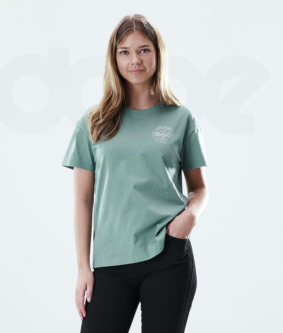 Dope Regular Beak T-shirts Dames Groen | NLZG3763