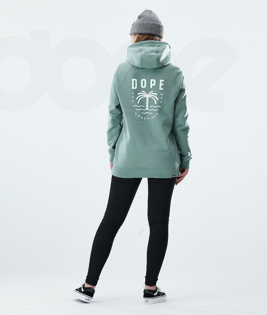 Dope Regular Palm Hoodie Dames Groen | NLOR3852