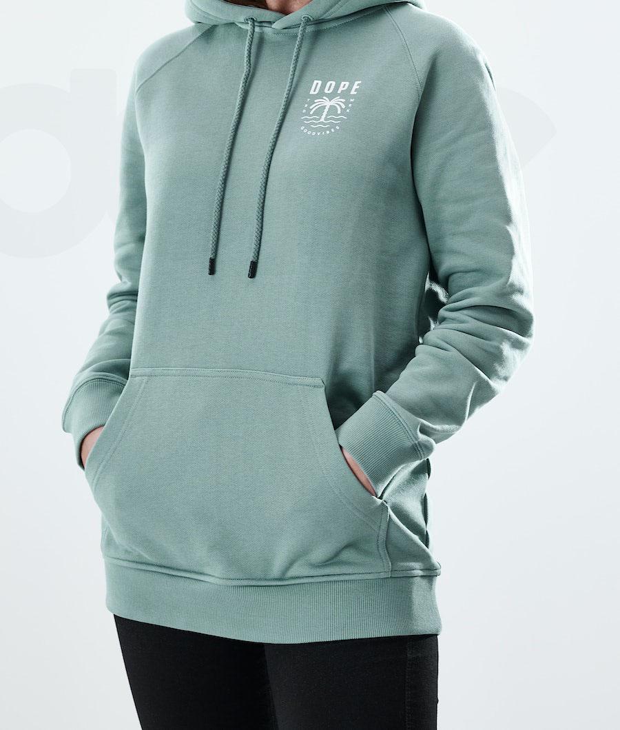 Dope Regular Palm Hoodie Dames Groen | NLOR3852