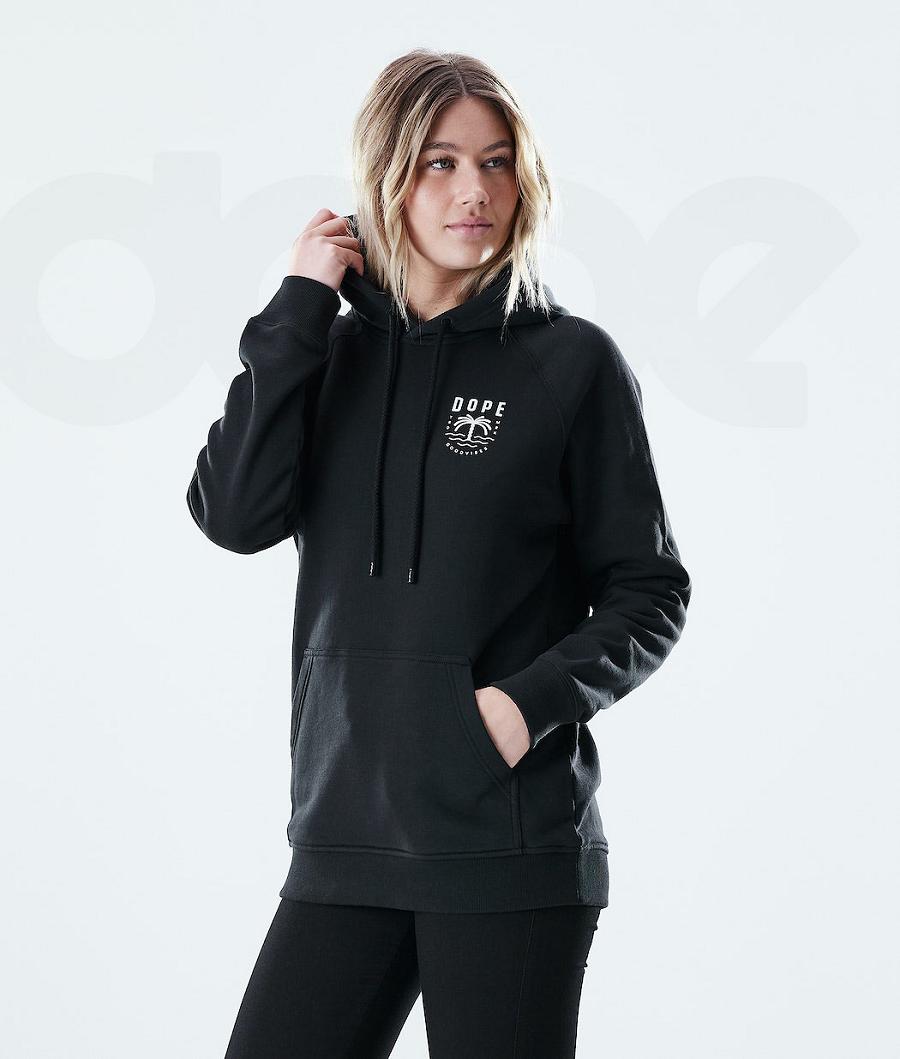 Dope Regular Palm Hoodie Dames Zwart | NLAP3850