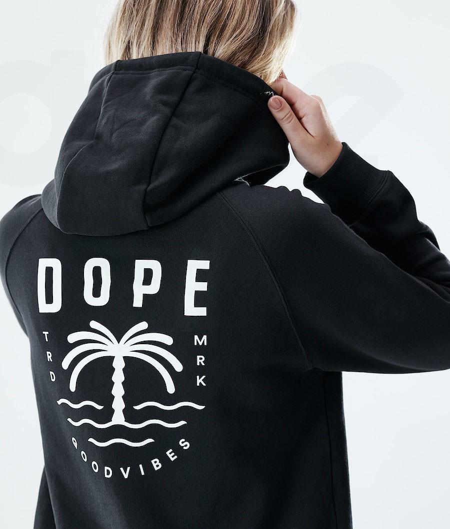 Dope Regular Palm Hoodie Dames Zwart | NLAP3850