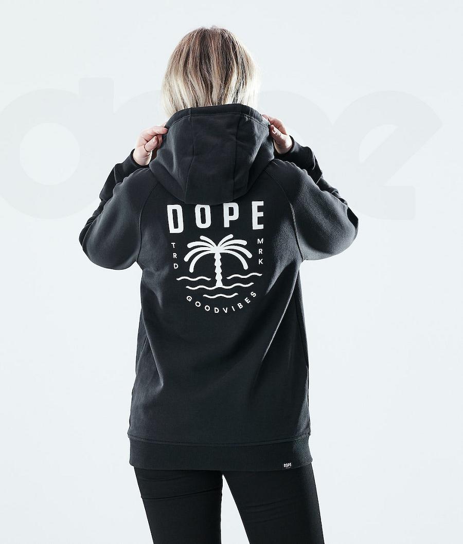 Dope Regular Palm Hoodie Dames Zwart | NLAP3850