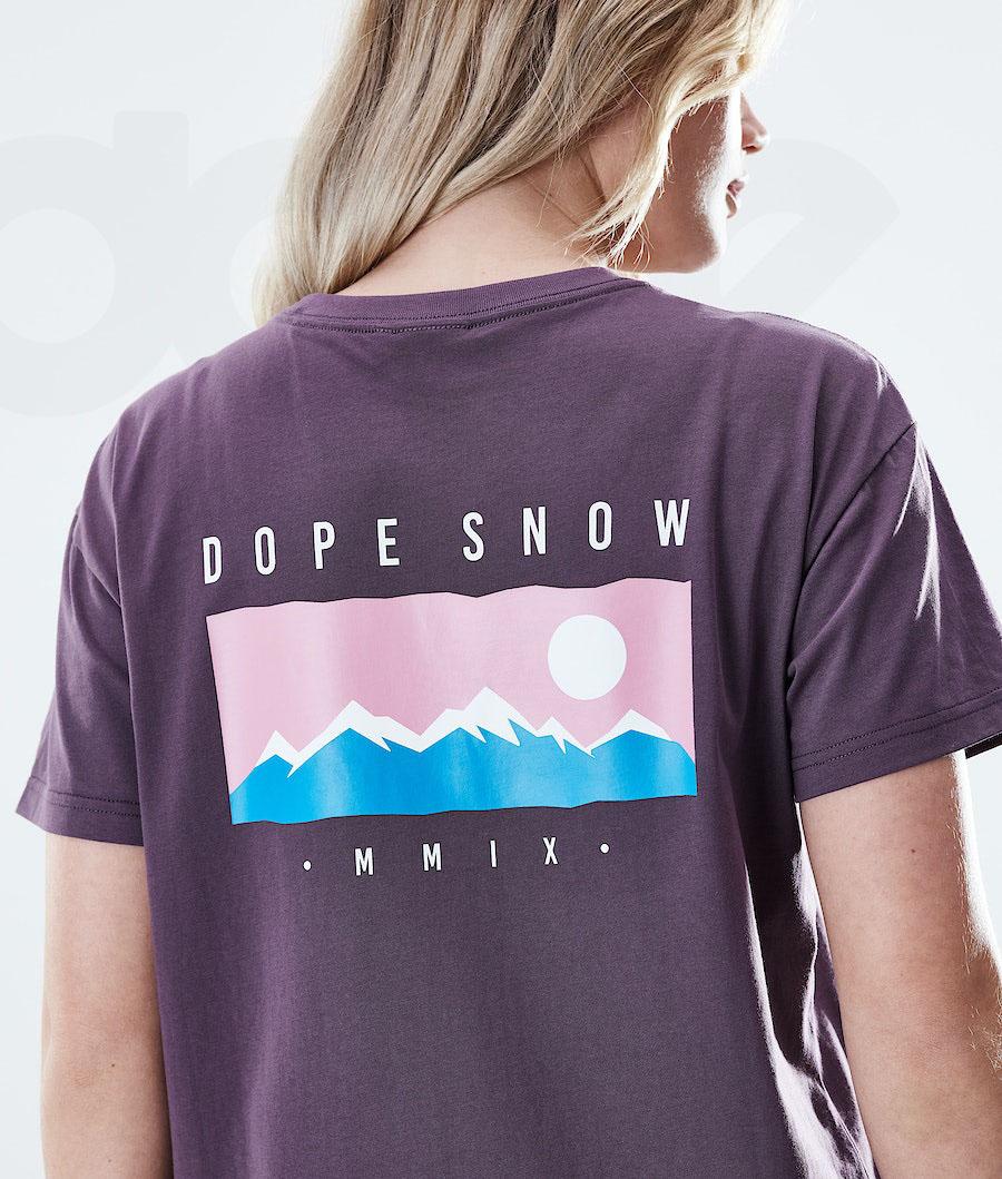 Dope Regular Range T-shirts Dames Paars | NLFM3770