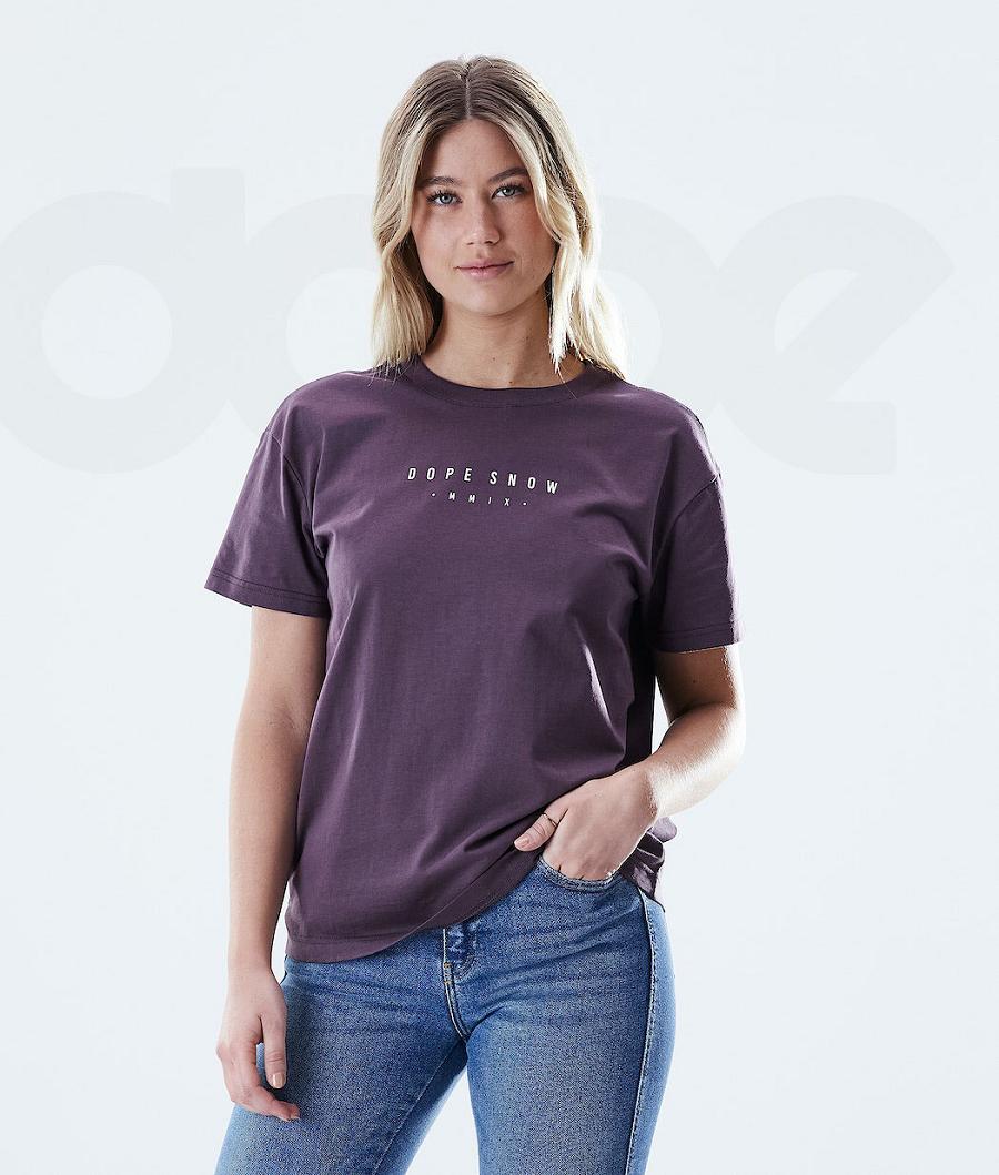 Dope Regular Range T-shirts Dames Paars | NLFM3770