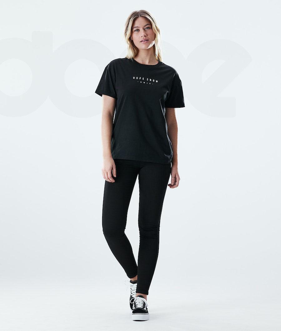 Dope Regular Range T-shirts Dames Zwart | NLHK3768