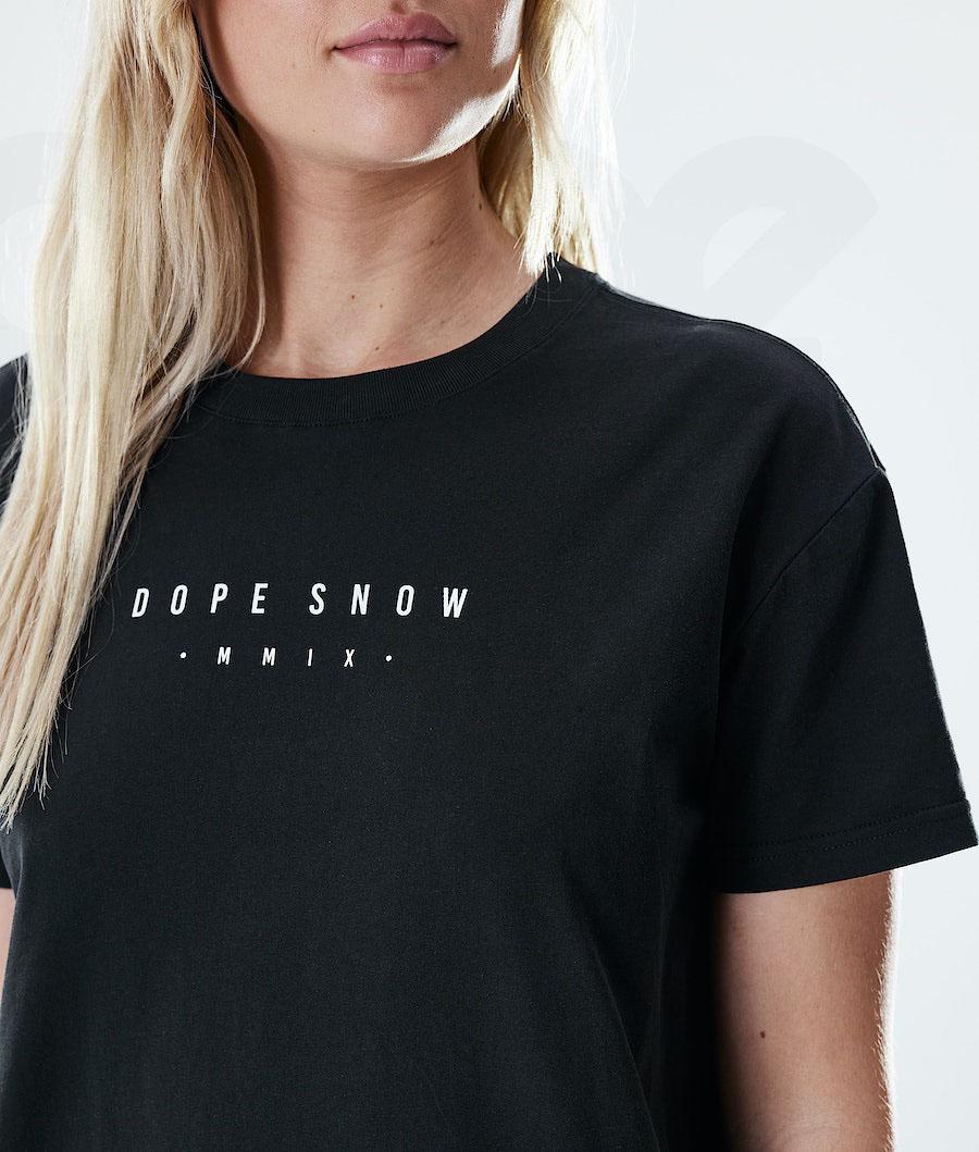 Dope Regular Range T-shirts Dames Zwart | NLHK3768