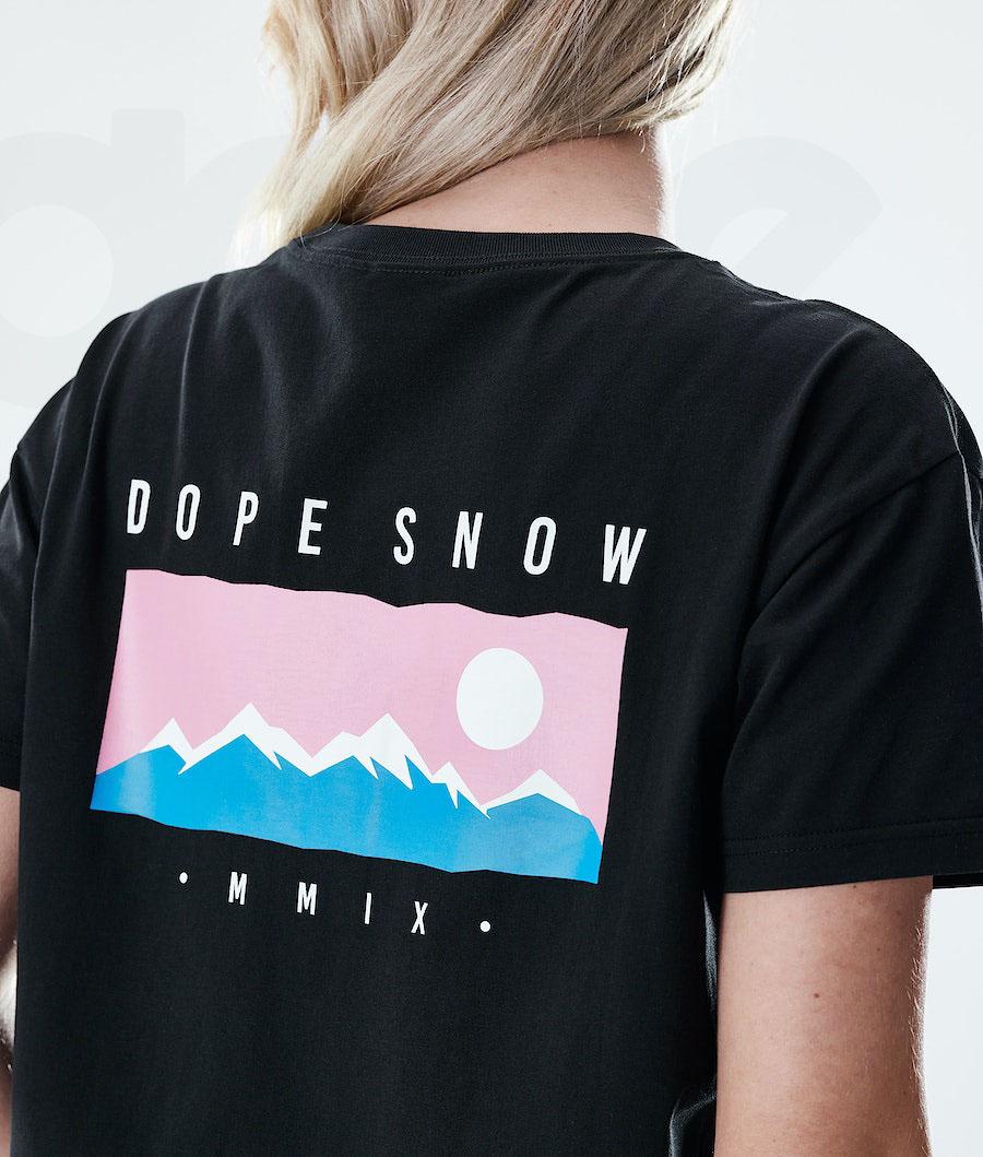 Dope Regular Range T-shirts Dames Zwart | NLHK3768