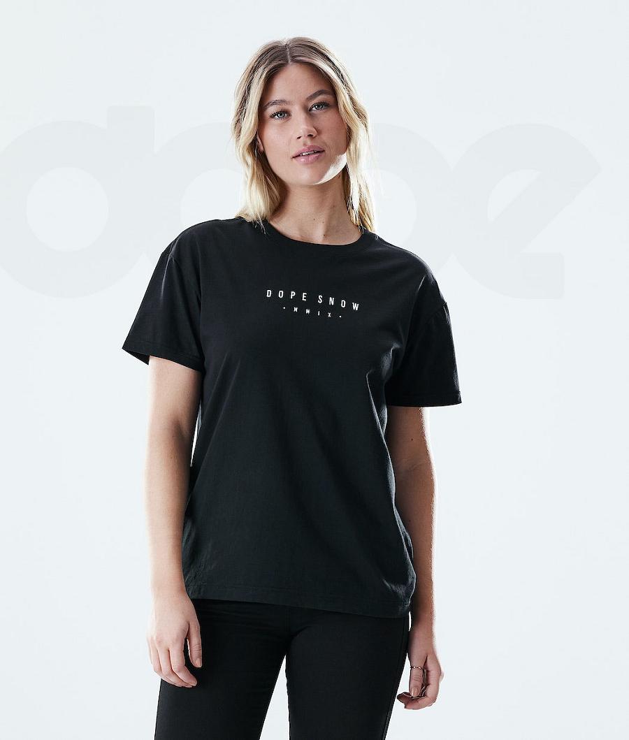 Dope Regular Range T-shirts Dames Zwart | NLHK3768