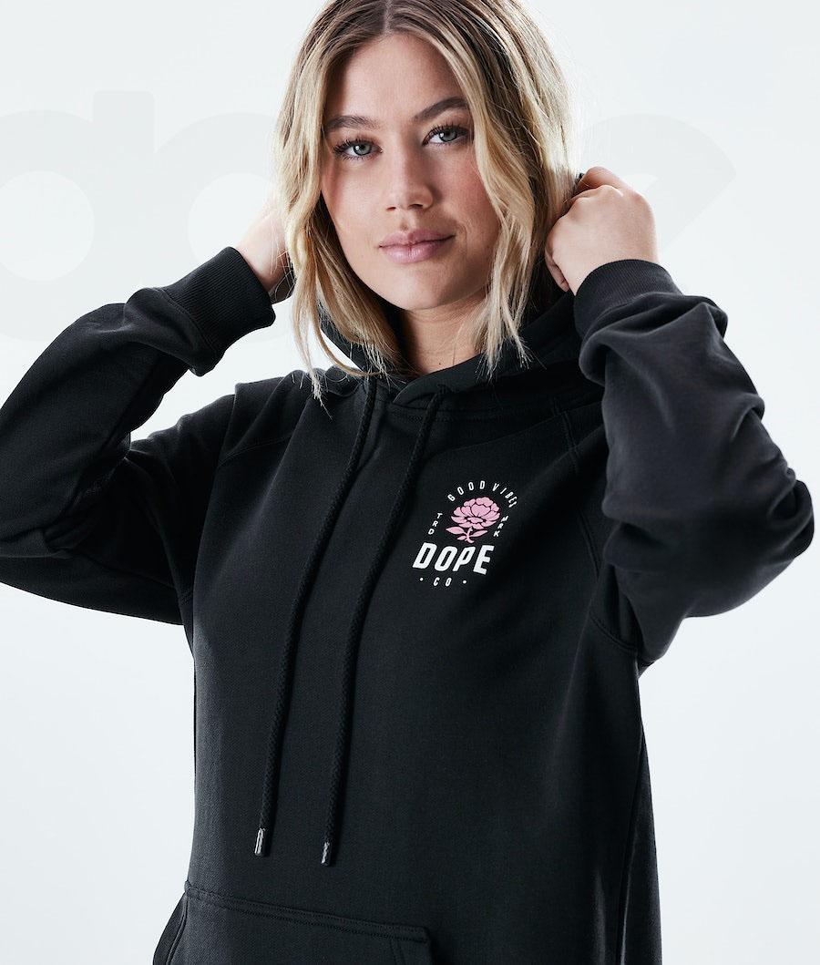 Dope Regular Rose Hoodie Dames Roze Zwart | NLIS3853