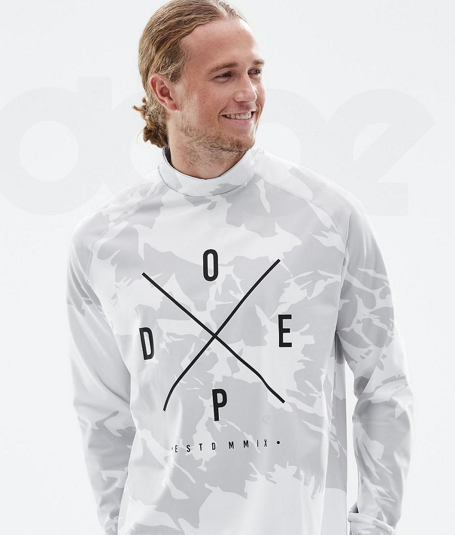 Dope Snuggle 2X-Up Basislaag Top Heren Grijs Camo | NLRW3061