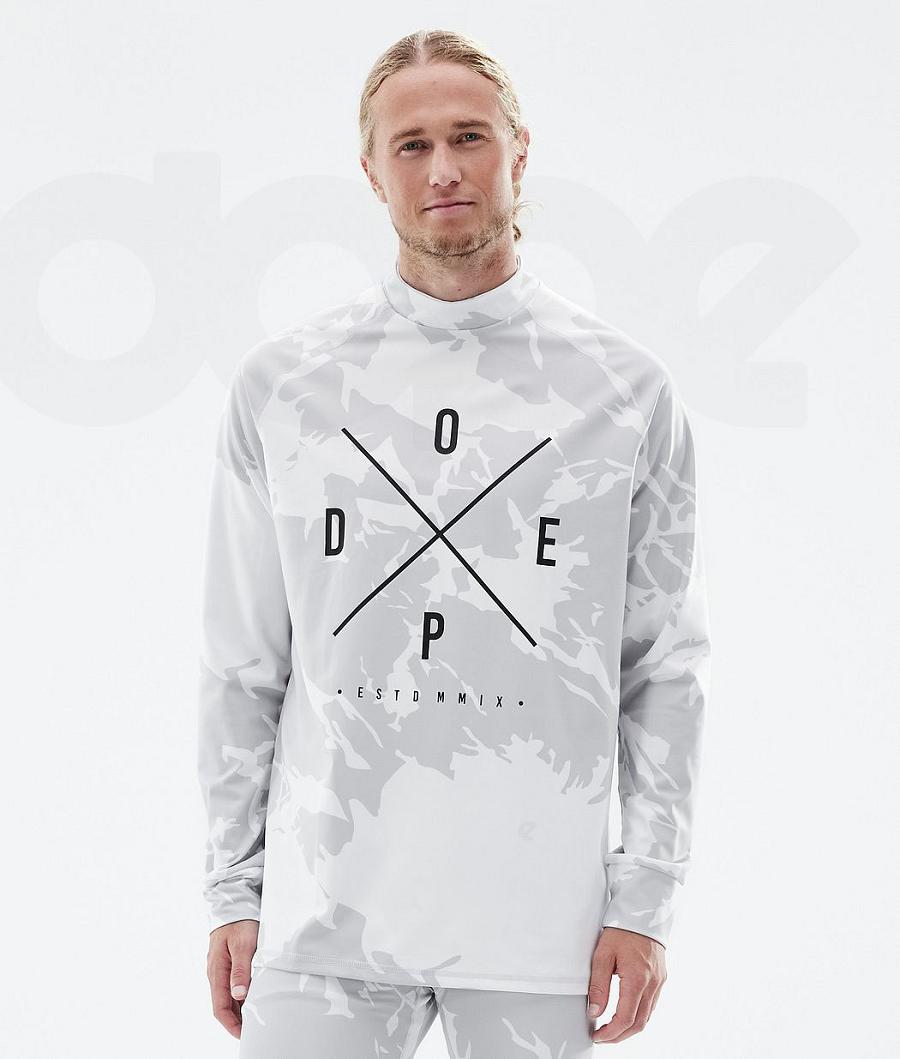 Dope Snuggle 2X-Up Basislaag Top Heren Grijs Camo | NLRW3061