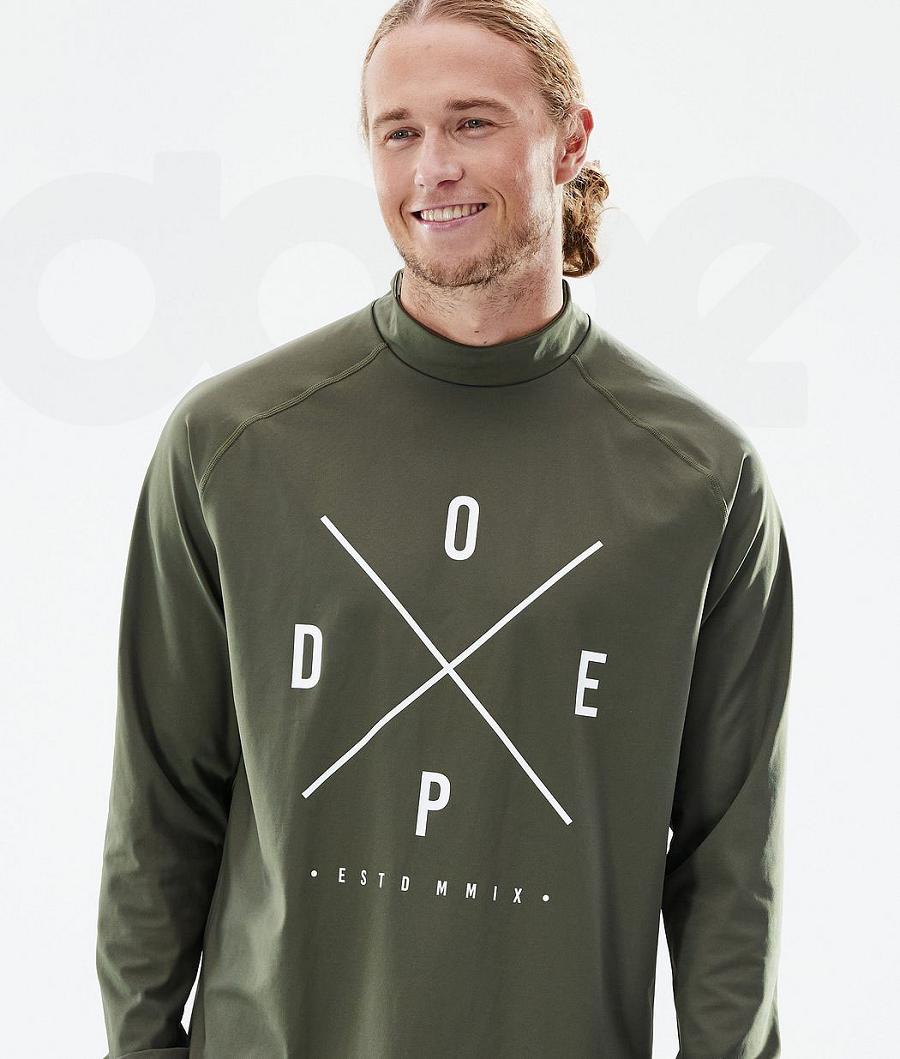 Dope Snuggle 2X-Up Basislaag Top Heren Olijfgroen Groen | NLYU3059