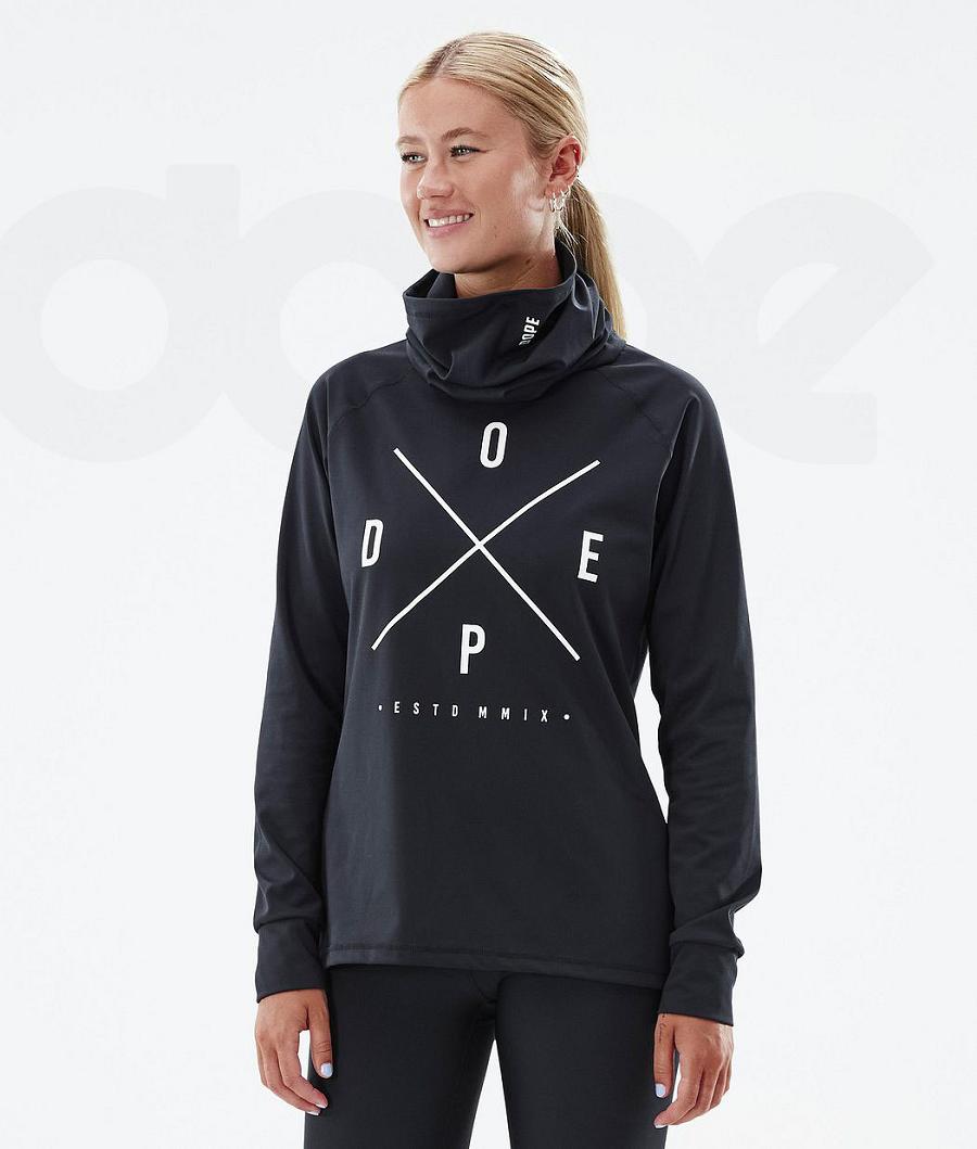 Dope Snuggle W 2X-Up 2021 Basislaag Top Dames Zwart | NLHK3897