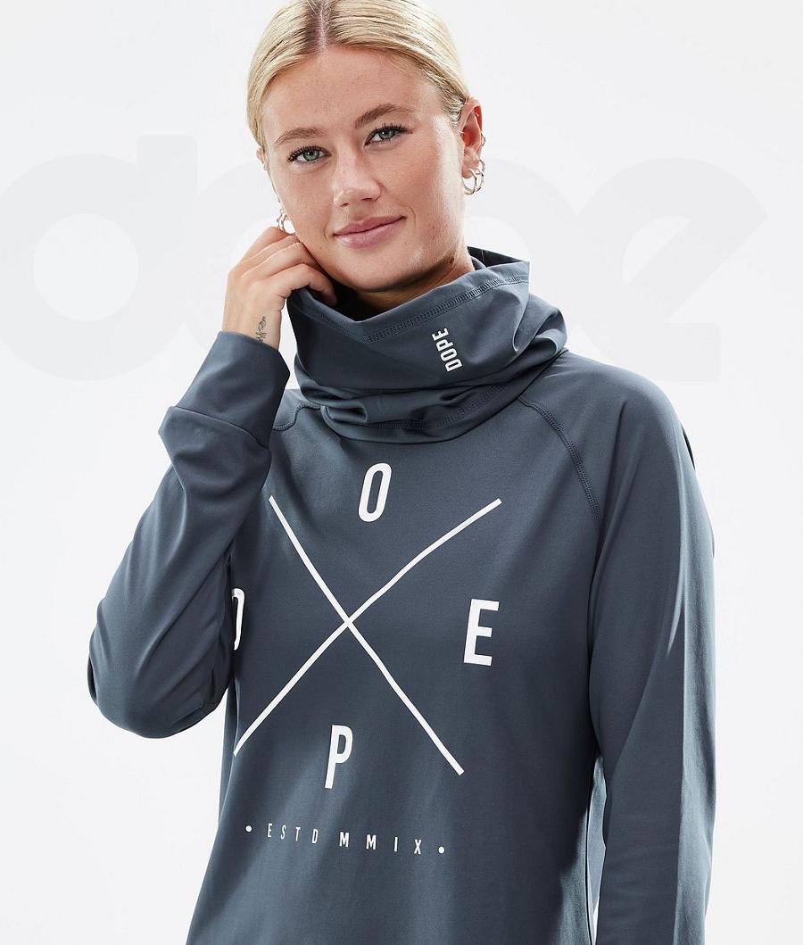 Dope Snuggle W 2X-Up Basislaag Top Dames Blauw | NLFM3892