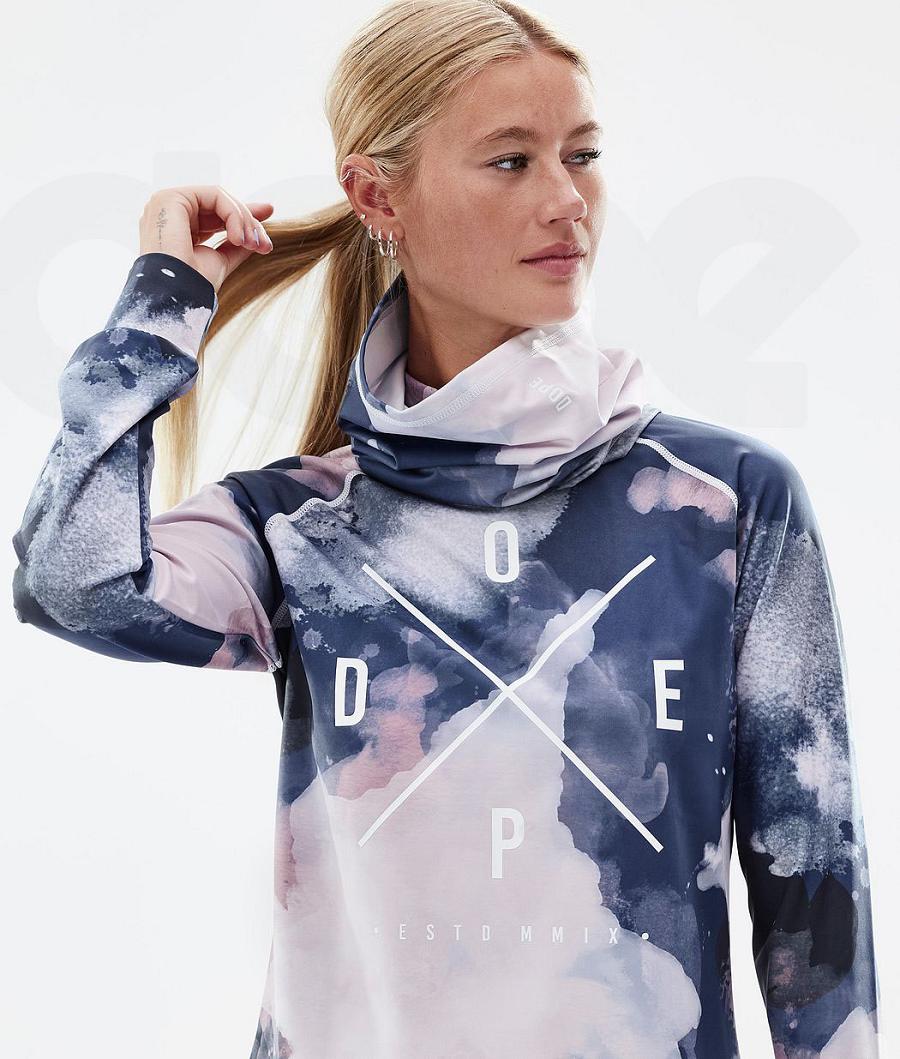 Dope Snuggle W 2X-Up Basislaag Top Dames Roze Blauw | NLGL3891