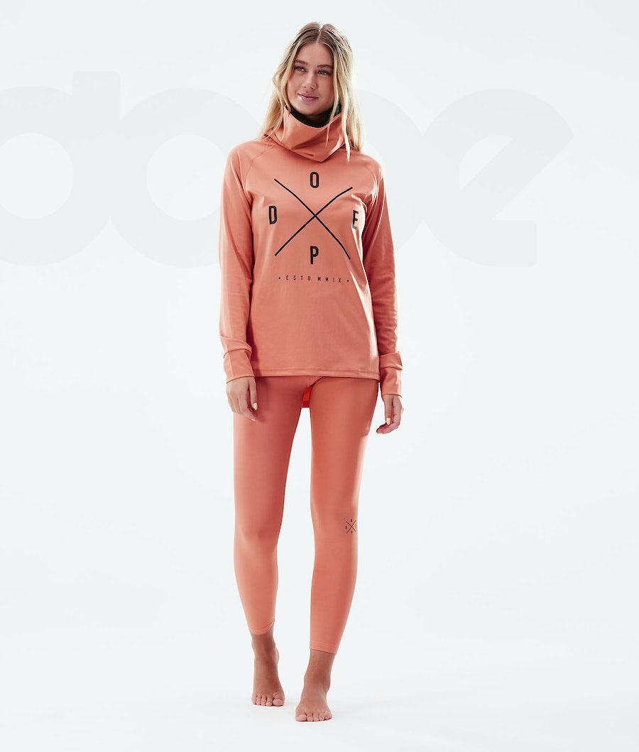 Dope Snuggle W 2X-Up Basislaag Top Dames Oranje | NLMA3888