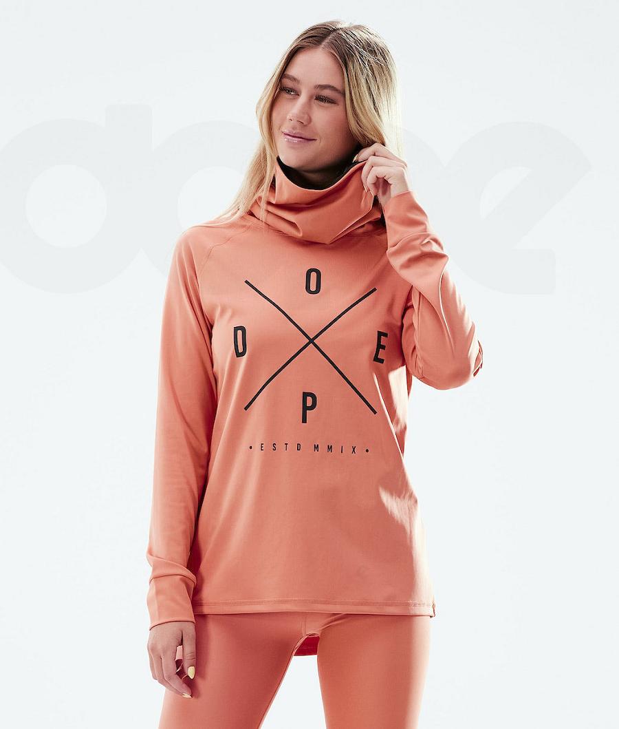 Dope Snuggle W 2X-Up Basislaag Top Dames Oranje | NLMA3888