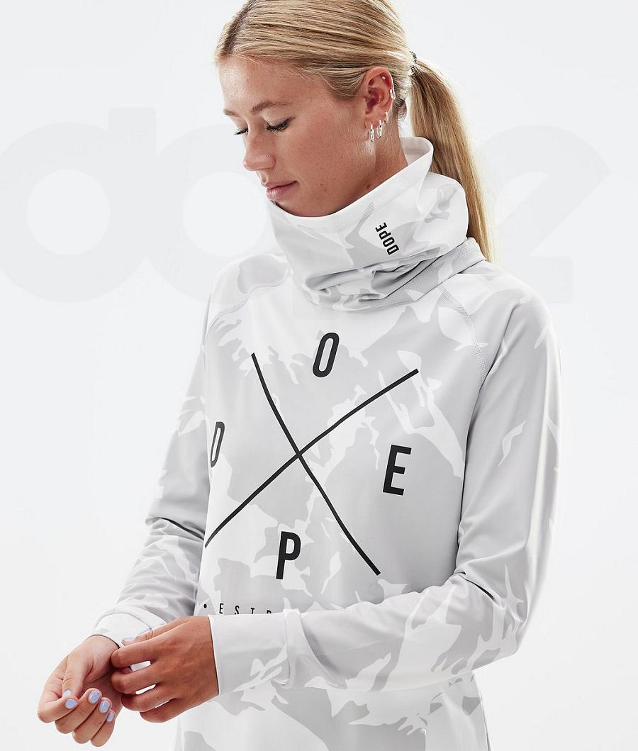 Dope Snuggle W 2X-Up Basislaag Top Dames Grijs Camo | NLPQ3896