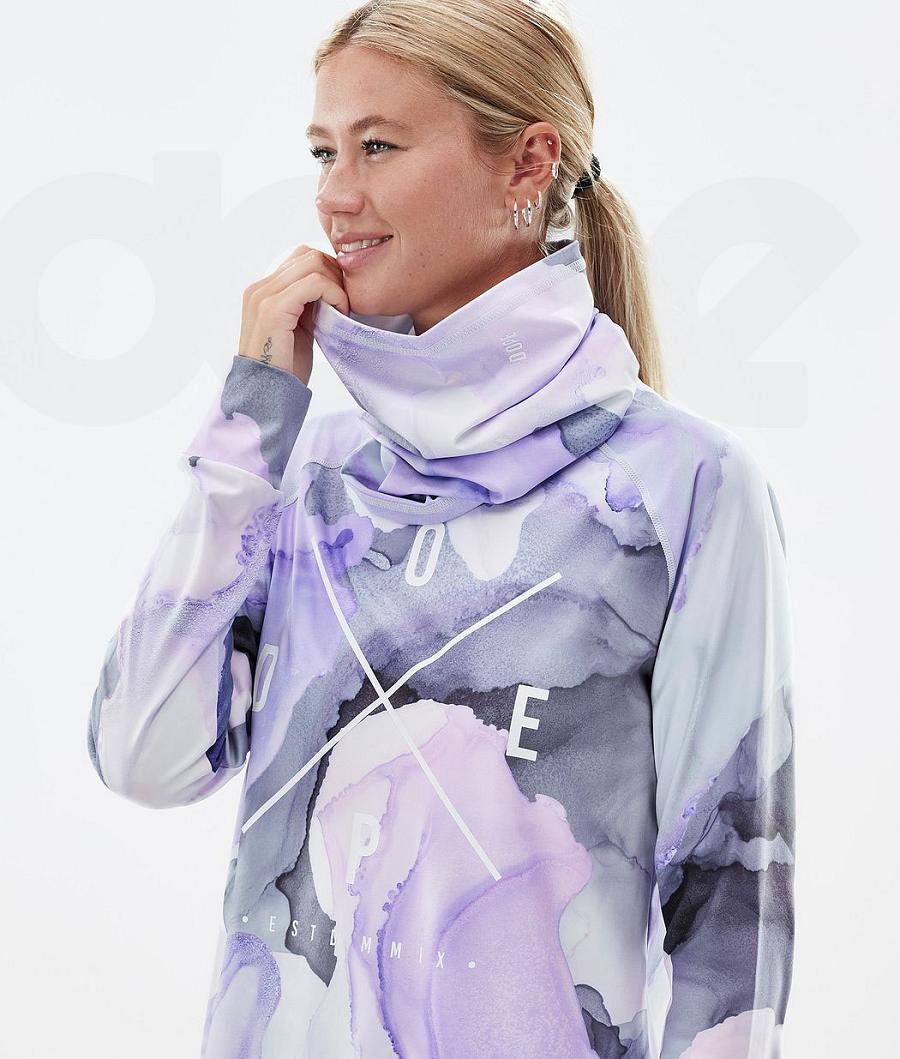 Dope Snuggle W 2X-Up Blot Basislaag Top Dames Paars Gekleurd | NLGL3898