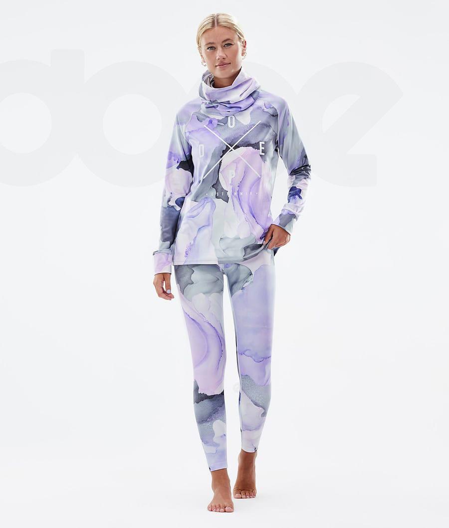 Dope Snuggle W 2X-Up Blot Basislaag Top Dames Paars Gekleurd | NLGL3898