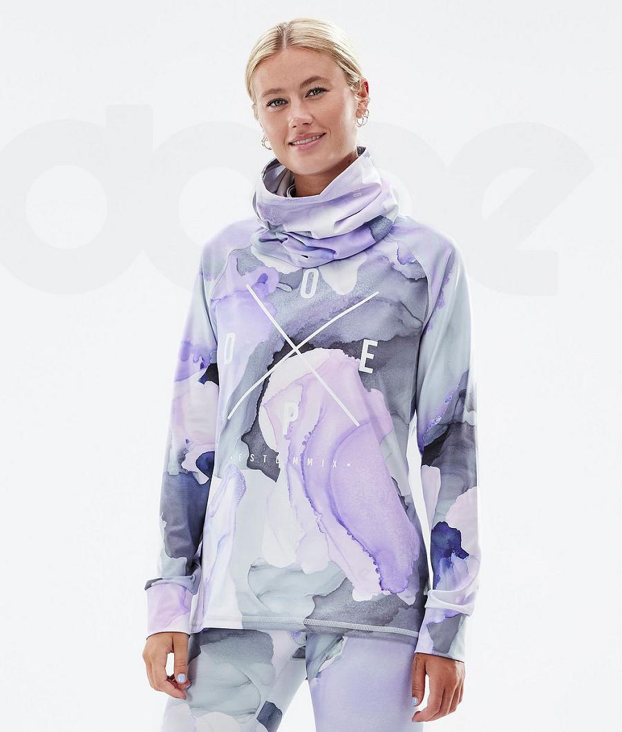 Dope Snuggle W 2X-Up Blot Basislaag Top Dames Paars Gekleurd | NLGL3898