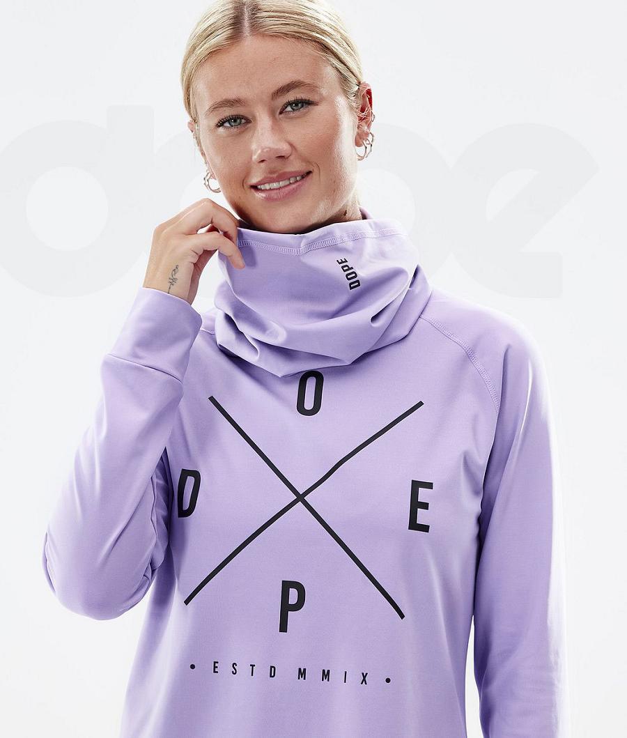 Dope Snuggle W 2X-Up Faded Basislaag Top Dames Paars | NLDN3900